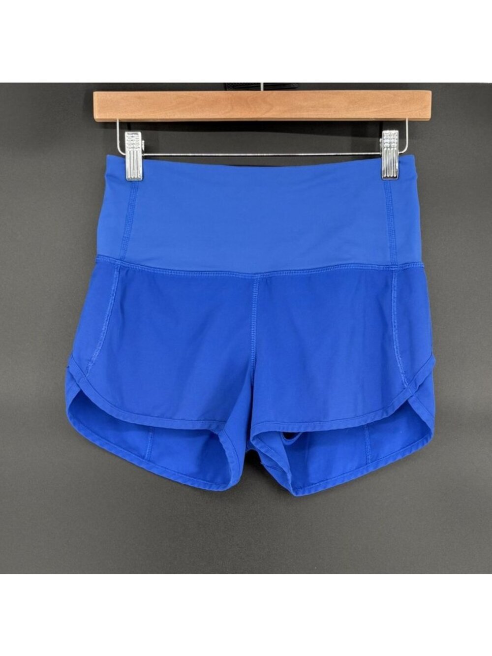 Lululemon Womens Run Speed Shorts 4 Royal Blue Lined Running Jogging Workout